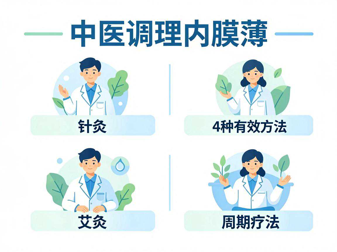 中医调理内膜薄：4种有效方法——中药、针灸、艾灸、周期疗法