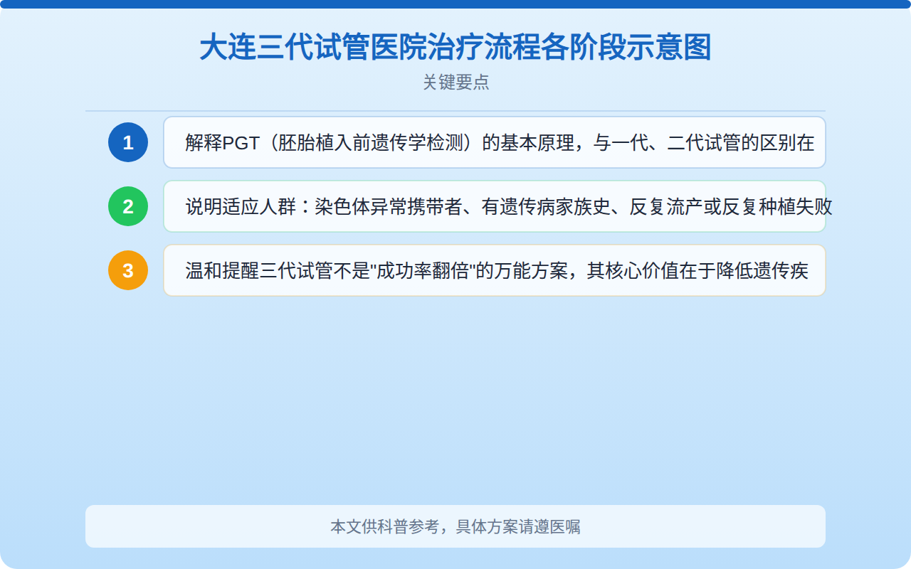 大连做三代试管的医院怎么选？资质、流程与费用全面科普指南