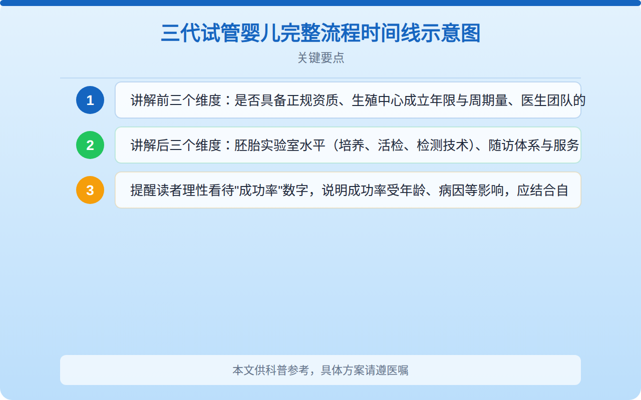 三代试管婴儿完整流程时间线示意图