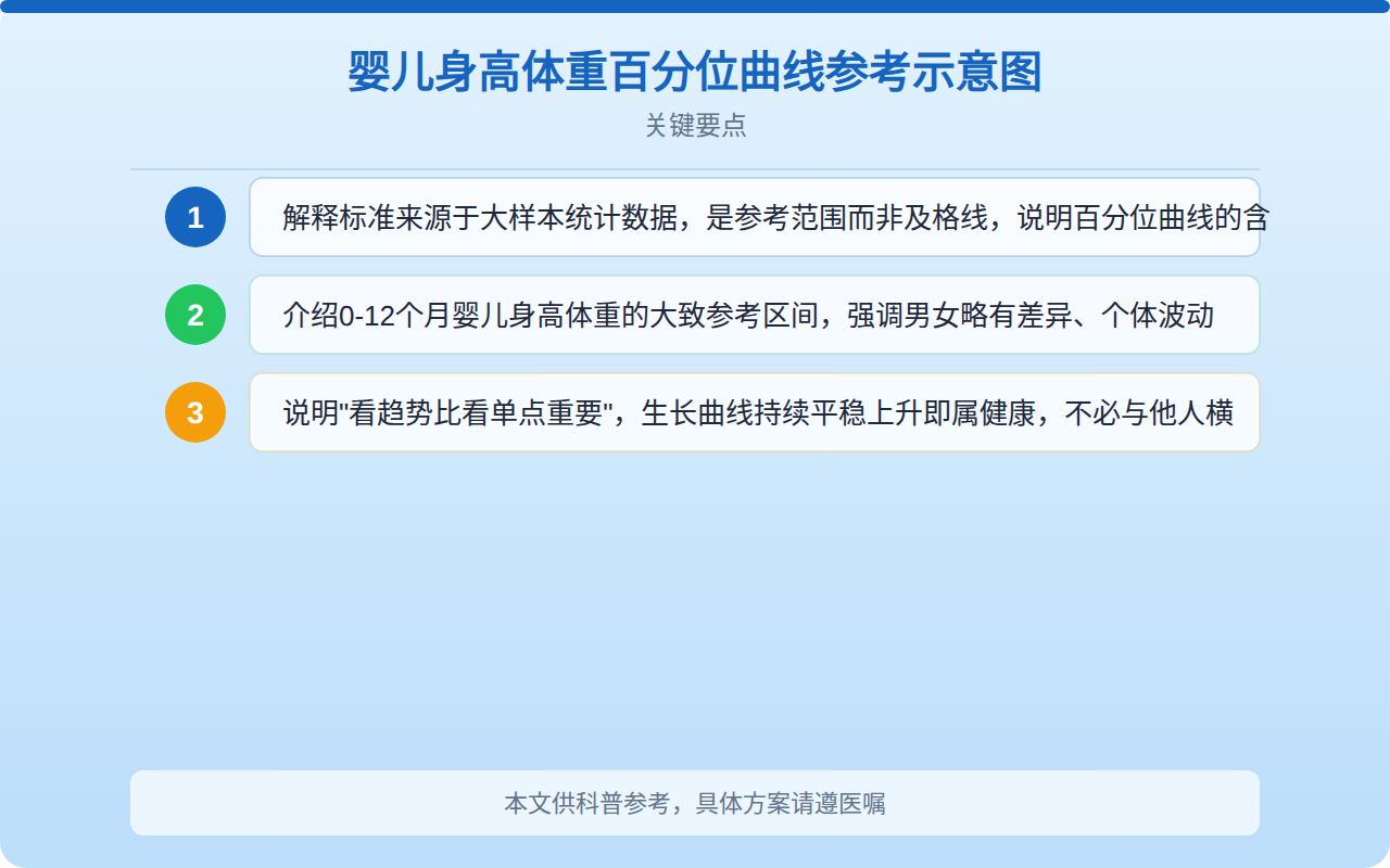 婴儿身高体重百分位曲线参考示意图