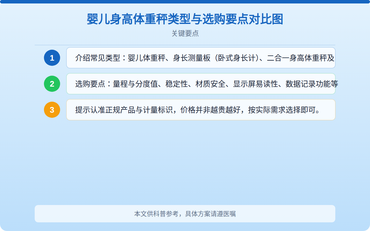 婴儿身高体重秤类型与选购要点对比图