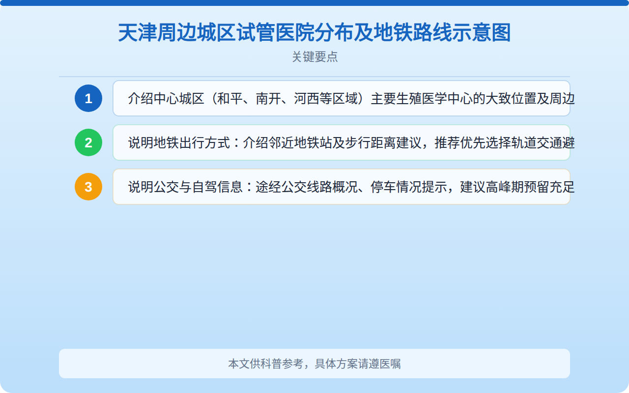 天津周边城区试管医院分布及地铁路线示意图