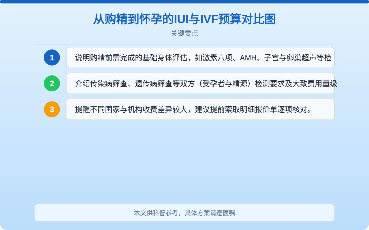 从购精到怀孕的IUI与IVF预算对比图
