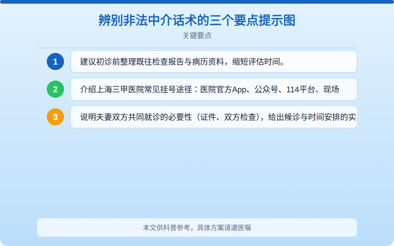 辨别非法中介话术的三个要点提示图
