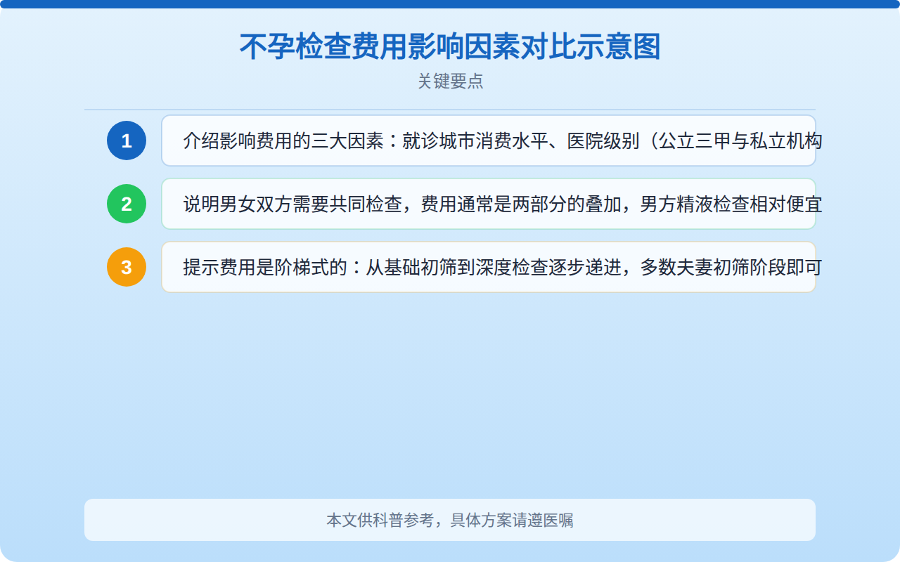不孕检查大概多少费用？男女双方项目明细与价格区间全解析