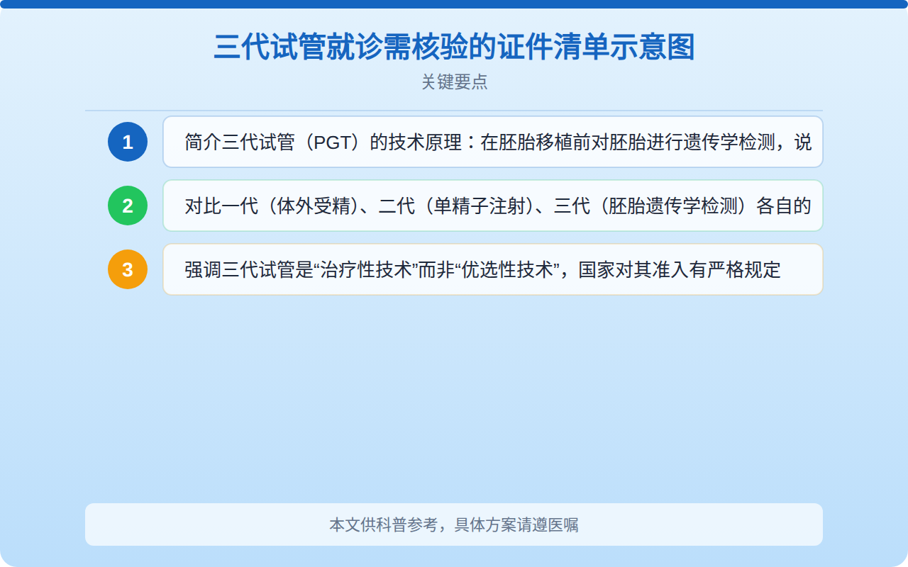 国内三代试管什么条件下可以做？ medically 指征、证件与流程条件全解析