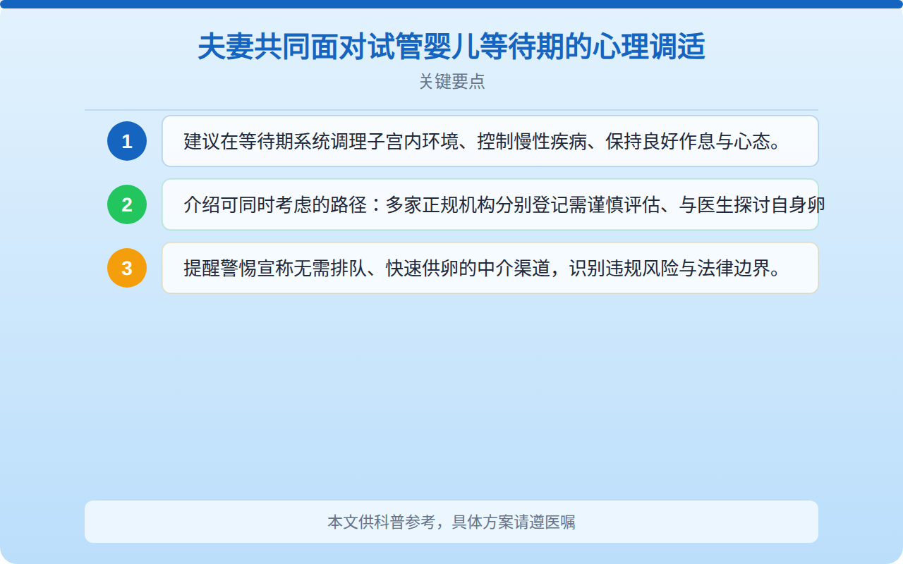 夫妻共同面对试管婴儿等待期的心理调适