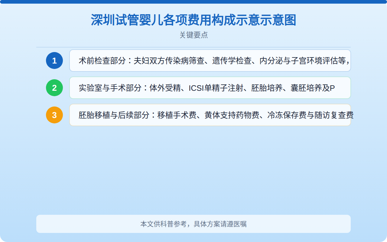 深圳试管婴儿各项费用构成比例示意图