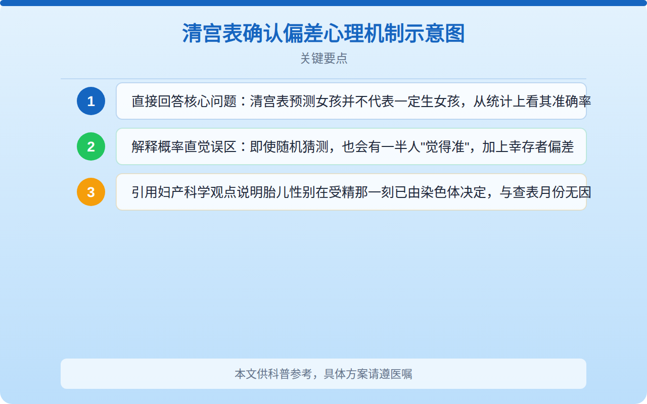 清宫表确认偏差心理机制示意图