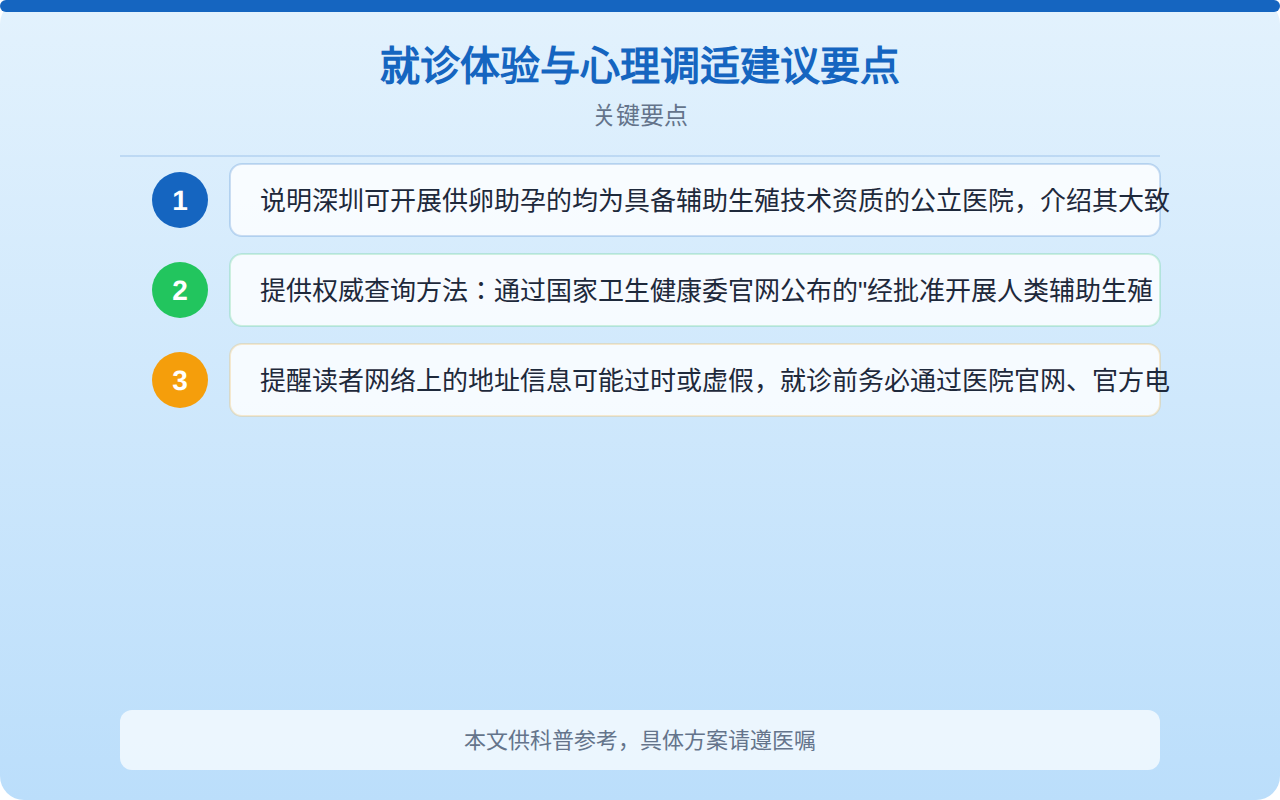 就诊体验与心理调适建议要点