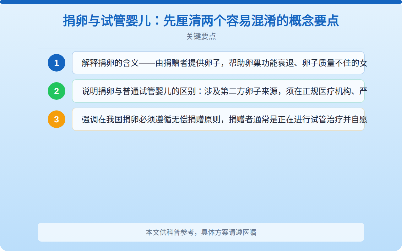 捐卵与试管婴儿:先厘清两个容易混淆的概念要点