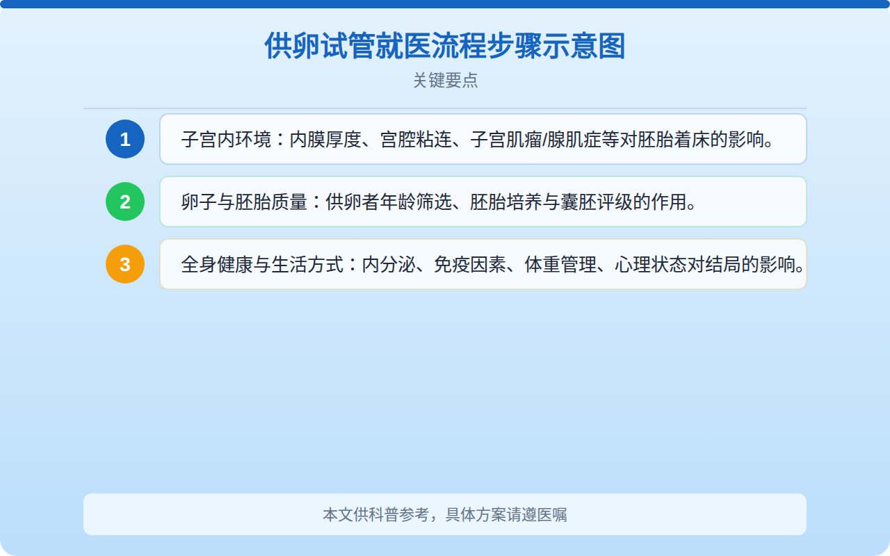 供卵试管就医流程步骤示意图