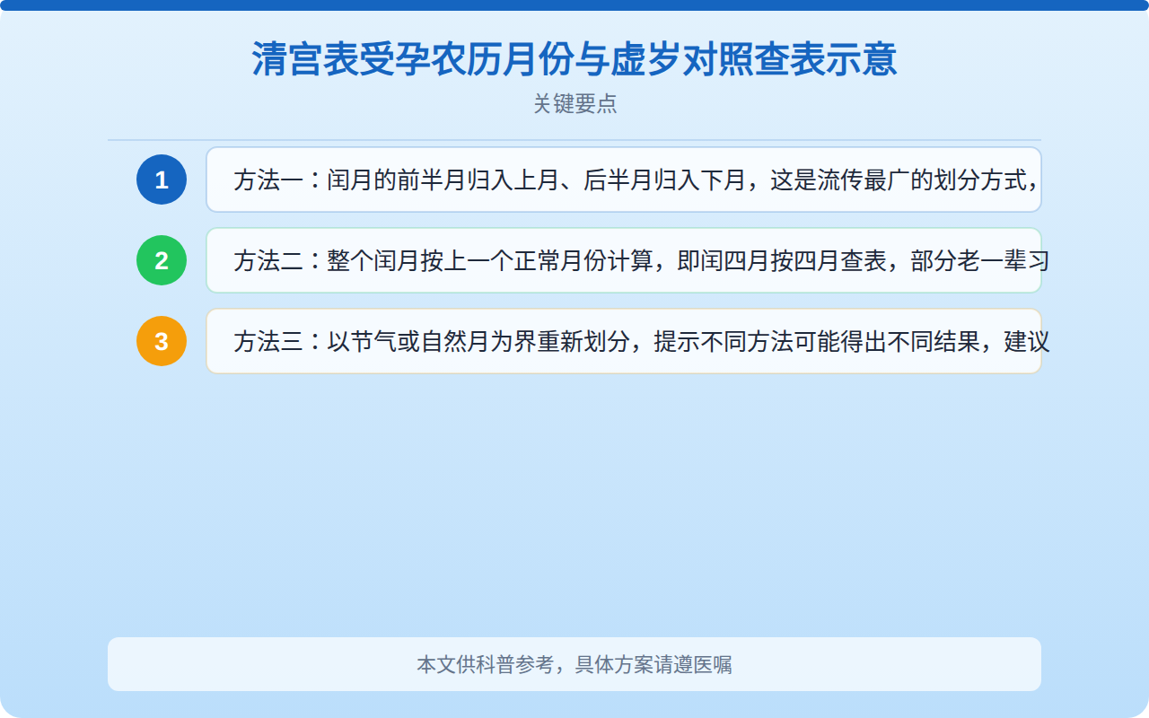 清宫表受孕农历月份与虚岁对照查表示意