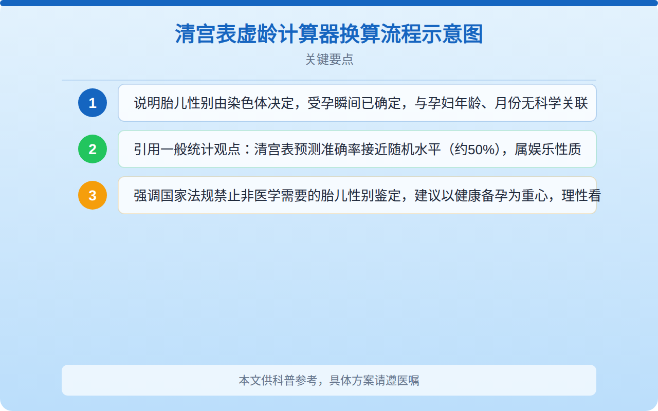 清宫表虚龄计算器换算流程示意图